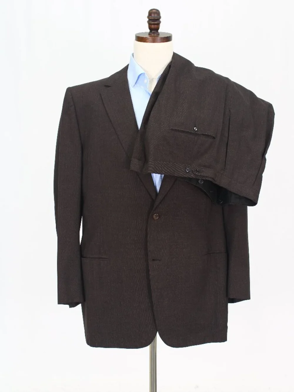 House of Duro 46L 40x31 Brown Full Suit 2-Button Solid R920